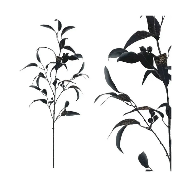 ΚΛΑΔΙ ΕΥΚΑΛΥΠΤΟΥ ΜΑΥΡΟ/ΧΡΥΣΟ ΜΕ ΚΑΡΠΟΥΣ ΚΑΙ ΓΚΛΙΤΕΡ – Φ30x99cm MARHOME 00-10122