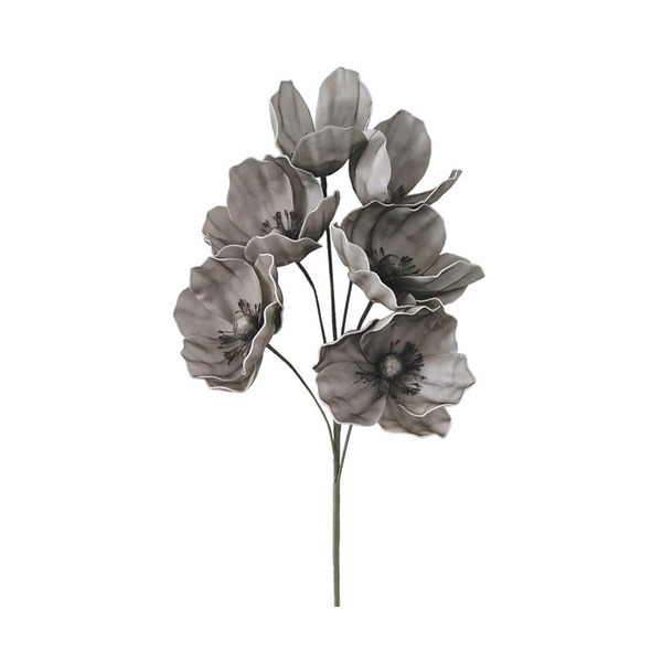 ΚΛΑΔΙ FOAM ΓΚΡΙ/ΣΤΑΧΤΙ ΑΝΘΗ ΠΑΠΑΡΟΥΝΑΣ Χ6- Υ84cm MARHOME 00-6145-2
