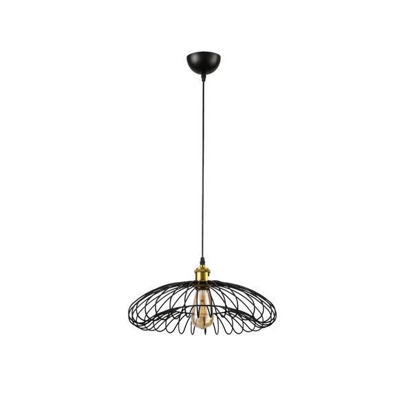 ΦΩΤΙΣΤΙΚΟ ΟΡΟΦΗΣ ΜΟΝΟΦΩΤΟ Ε27 ΜΕΤΑΛΛΙΚΟ ΜΑΥΡΟ “ΟΜΠΡΕΛΑ” Φ40ΕΚ ARlight 0084680