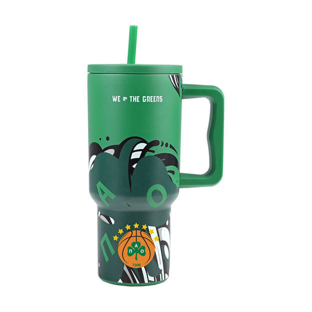 ΘΕΡΜΟΣ ESTIA STRAW TUMBLER XL PANATHINAIKOS BC EDITION WE THE GREENS 900ml  01-35990