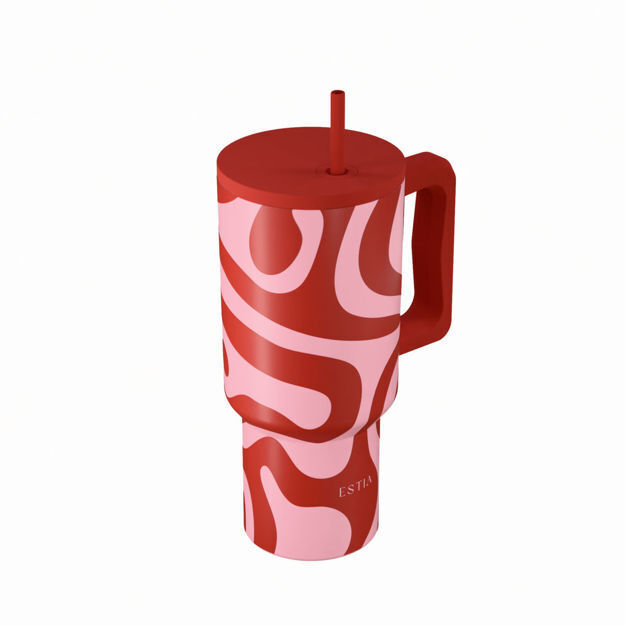 ΘΕΡΜΟΣ ESTIA STRAW TUMBLER XL SAVE THE AEGEAN 900ml CORAL WAVES 01-41588 ΘΕΡΜΟΣ ESTIA STRAW TUMBLER XL SAVE THE AEGEAN 900ml CORAL WAVES 01-41588