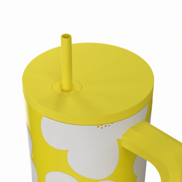 ΘΕΡΜΟΣ ESTIA STRAW TUMBLER XL SAVE THE AEGEAN 900ml YELLOW DAISY 01-41625 ΘΕΡΜΟΣ ESTIA STRAW TUMBLER XL SAVE THE AEGEAN 900ml YELLOW DAISY 01-41625