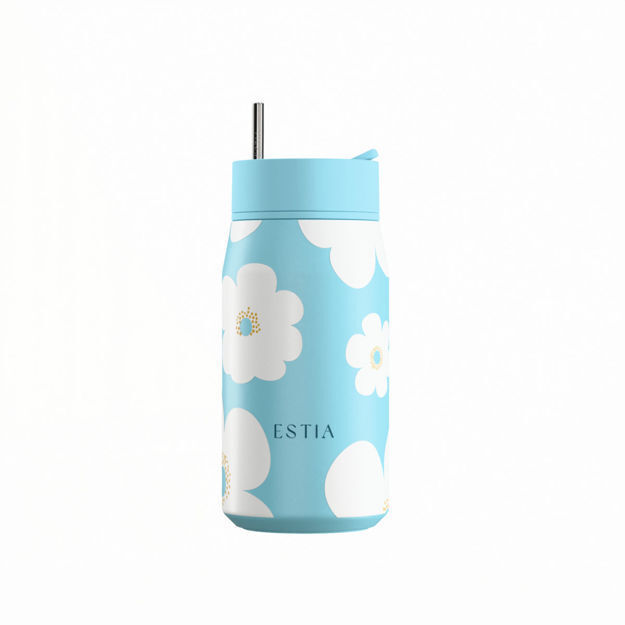 ΘΕΡΜΟΣ ESTIA LENS SAVE THE AEGEAN 360ml BLUE DAISY  01-43087