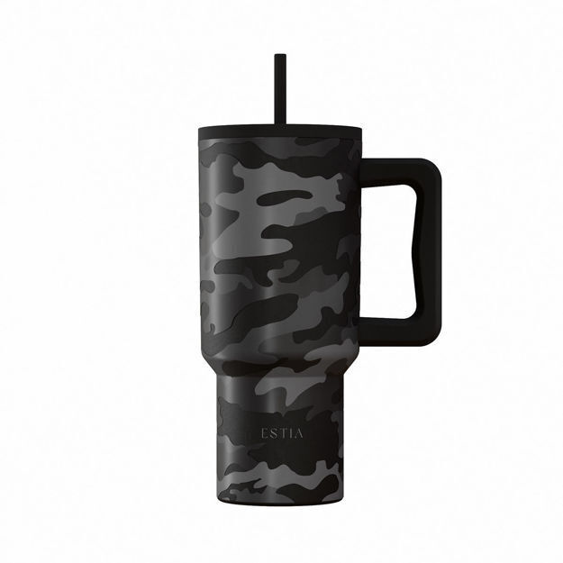 ΘΕΡΜΟΣ ESTIA STRAW TUMBLER XL SAVE THE AEGEAN 900ml DARK CAMO 01-46163