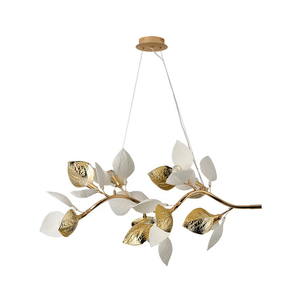 ΦΩΤΙΣΤΙΚΟ ΟΡΟΦΗΣ 9ΦΩΤΟ Ε14 ΧΡΥΣΟ-ΛΕΥΚΟ ΜΕΤΑΛΛΙΚΟ ΜΕ ΦΥΛΛΑ 46Χ97 Arlight 0104609