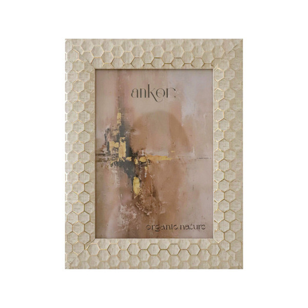 ΚΟΡΝΙΖΑ ΠΛΑΣΤΙΚΗ 15×20εκ. ΣΕ ΜΠΕΖ ΧΡΩΜΑ ΜΕ ΧΡΥΣΟ ΜΟΤΙΒΟ ANKOR 13015-6