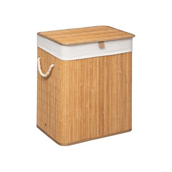 ΚΑΛΑΘΙ ΑΠΛΥΤΩΝ Natural pakoworld 40x30x50εκ ΣΕ ΦΥΣΙΚΟ ΧΡΩΜΑ ΜΕ ΑΣΠΡΟ ΥΦΑΣΜΑ 199-000056