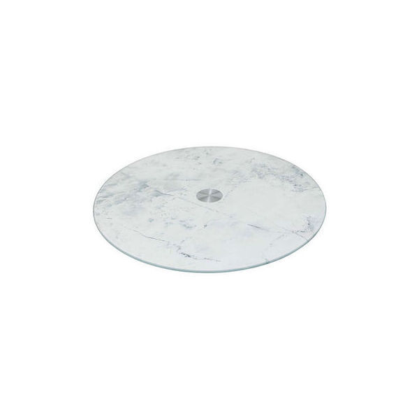 ΠΕΡΙΣΤΡΕΦΟΜΕΝΟ ΠΛΑΤΟ ΣΤΡΟΓΓΥΛΟ ΓΥΑΛΙΝΟ MARBLE by MARVA 204638