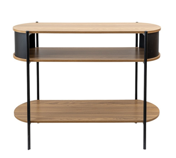 ΜΕΤΑΛΛΙΚΗ ΚΟΝΣΟΛΑ ΜΑΥΡΗ ΜΕ MDF PB 100X39X76EK ZEN 26.18.53129