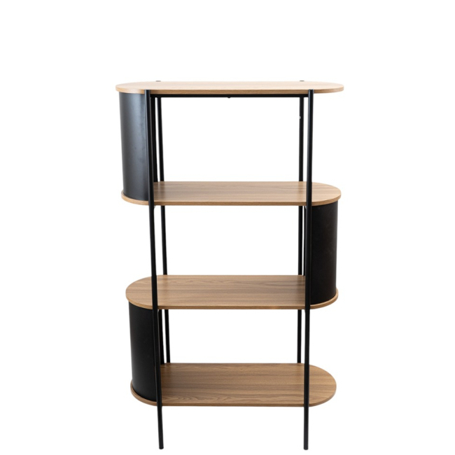 ΜΕΤΑΛΛΙΚΗ ΡΑΦΙΕΡΑ ΜΑΥΡΗ ΜΕ MDF PB 80Χ33,8Χ133,5ΕΚ ZEN 26.18.53132