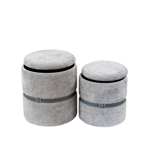 ΣΚΑΜΠΟ ΣΕΤ 2ΤΕΜ ΓΚΡΙ ΜΕ ΔΕΡΜΑΤΑΚΙ 41Χ41Χ45ΕΚ & 35Χ35Χ38ΕΚ ZEN 26.31.52919