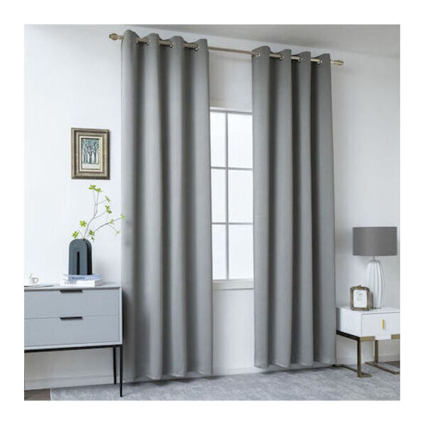 ΚΟΥΡΤΙΝΑ ΣΥΣΚΟΤΙΣΗΣ BLACK OUT ΜΕ ΤΡΟΥΚΣ ΓΚΡΙ ΑΝΟΙΧΤΟ 140X260εκ Chios Hellas 35257-ΓΚΡ