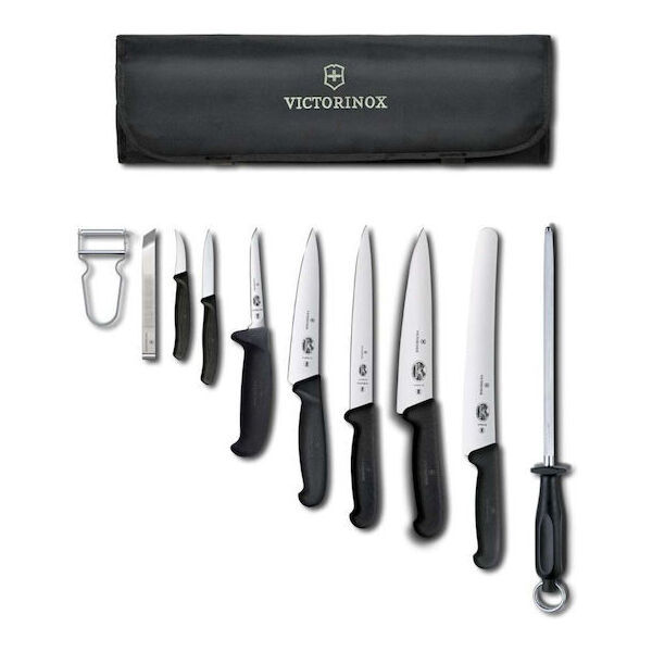 Victorinox ΜΑΧΑΙΡΙΑ ΓΙΑ ΣΕΦ ΣΕΤ 10 ΤΜΧ ΜΕ ΘΗΚΗ ΜΕΤΑΦΟΡΑΣ Roll Starter 5.4964.1