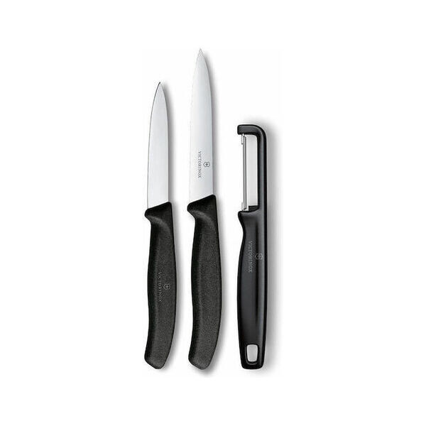 VICTORINOX ΜΑΧΑΙΡΙΑ ΚΟΥΖΙΝΑΣ ΚΑΙ ΑΠΟΦΛΟΙΩΤΗΣ ΜΑΥΡΗ ΛΑΒΗ ΣΕΤ 3 ΤΜΧ Swiss Classic  6.7113.33