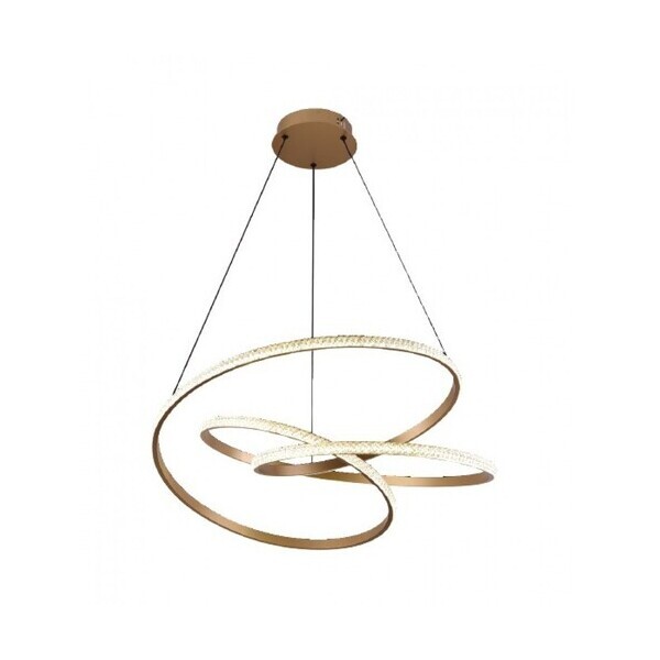 LED ΦΩΤΙΣΤΙΚΟ ΚΡΕΜΑΣΤΟ 58W ΧΡΥΣΟ 3CCT (by switch on base) D:60cm InLight 6092-A-GOLDEN