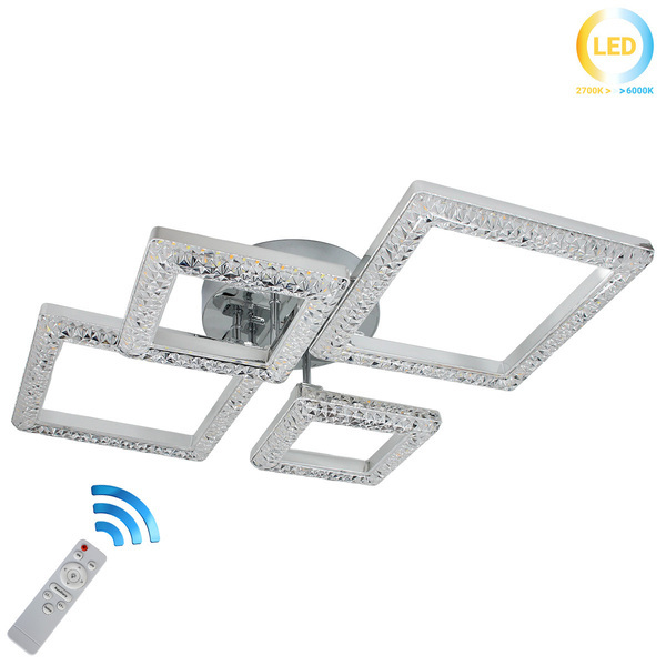 ΦΩΤΙΣΤΙΚΟ ΟΡΟΦΗΣ LED 70W ΧΡΩΜΙΟ ΜΕ ΑΚΡΥΛΙΚΑ ΣΤΟΙΧΕΙΑ 75Χ53Χ13εκ. ΚΑΙ Controller KESKOR 659910