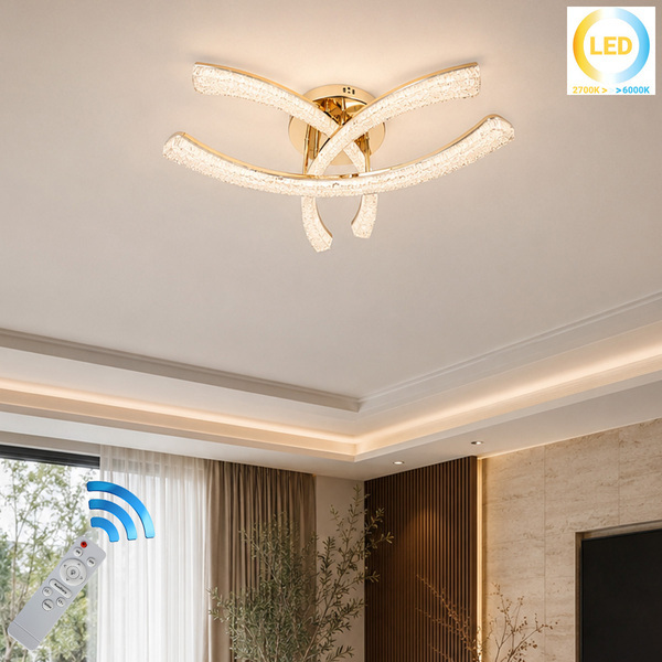 ΦΩΤΙΣΤΙΚΟ ΟΡΟΦΗΣ LED 47W ΧΡΥΣΟ ΜΕ ΑΚΡΥΛΙΚΟ Φ60Χ18εκ. ΚΑΙ Controller KESKOR 659923