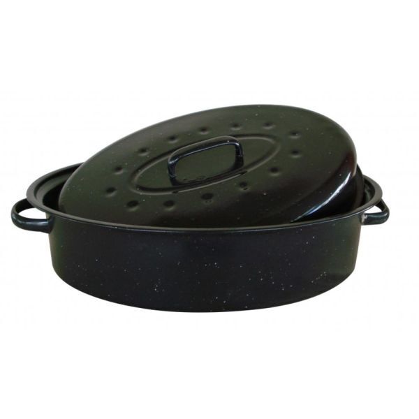 ΓΑΣΤΡΑ ΟΒΑΛ ΕΜΑΓΙΕ ΜΕ ΣΧΑΡΑ 36x26x15εκ. ΜΑΥΡΟ ΧΡΩΜΑ ANKOR 731909