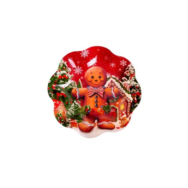 ΜΠΩΛ ΣΤΡΟΓΓΥΛΟ ΓΥΑΛΙΝΟ ΣΧΕΔΙΟ COOKIES 19CM MARVA 740477