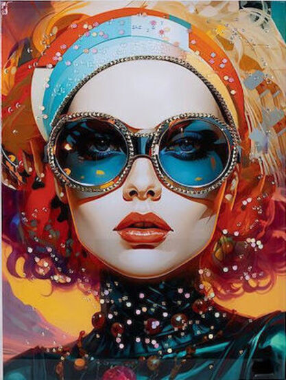 ΠΙΝΑΚΑΣ ΚΑΜΒΑΣ ΓΥΝΑΙΚΑ ΓΥΑΛΙΑ ΠΟΛΥΧΡΩΜΟΣ 60×2.5x80cm ESTHETI 755-12200