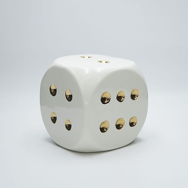 ΔΙΑΚΟΣΜΗΤΙΚΟ ΖΑΡΙ ΛΕΥΚΟ-ΧΡΥΣΟ 15x15x14.5cm ESTHETI 819-01452