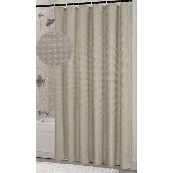 ΚΟΥΡΤΙΝΑ ΠΟΛΥΕΣΤΕΡΙΚΗ 180×180εκ 115gsm ΜΕ 12 ΚΡΙΚΟΥΣ ΣΕ ΜΠΕΖ ΧΡΩΜΑ ANKOR 835157