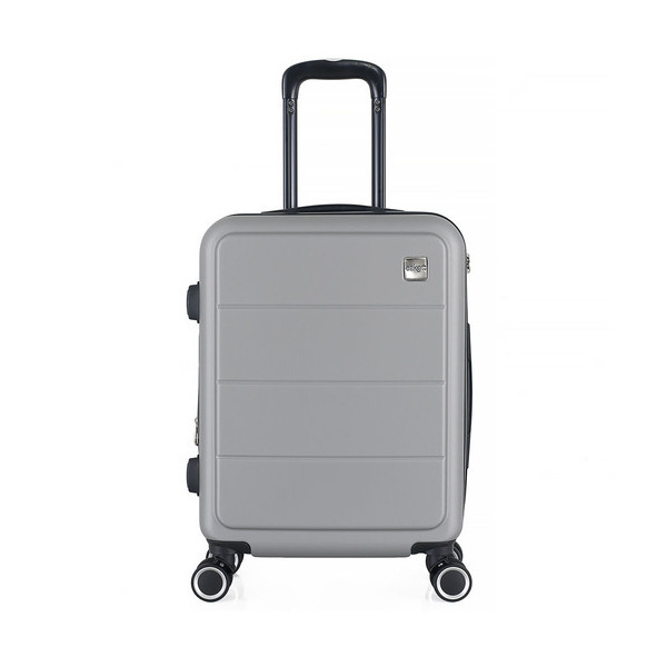 ΒΑΛΙΤΣΑ ΚΑΜΠΙΝΑΣ ANKOR ABS 37x27x55εκ. ΜΕ ΕΠΕΚΤΑΣΗ ΚΑΙ 4 ΡΟΔΕΣ ΓΚΡΙ ΑΣΗΜΙ 836222