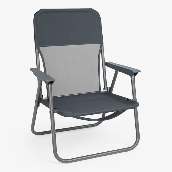 ΚΑΡΕΚΛΑ ΠΑΡΑΛΙΑΣ ΜΕΤΑΛΛΙΚΗ ΠΤΥΣΣΟΜΕΝΗ ΣΕ ΓΚΡΙ ΧΡΩΜΑ 53x58x70εκ.ANKOR 843152