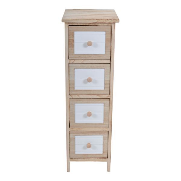 ΣΥΡΤΑΡΙΕΡΑ ΞΥΛΙΝΗ ΜΕ 4 ΣΥΡΤΑΡΙΑ ΣΕ ΦΥΣΙΚΟ ΚΑΙ ΑΣΠΡΟ ΧΡΩΜΑ 26x32x80εκ.ANKOR 847846