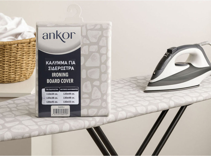 ΣΙΔΕΡΟΠΑΝΟ 100% ΒΑΜΒΑΚΕΡΟ ΜΕ ΚΟΡΔΟΝΙ 130×48εκ. ΓΚΡΙ ΜΟΤΙΒΟ ANKOR 847921