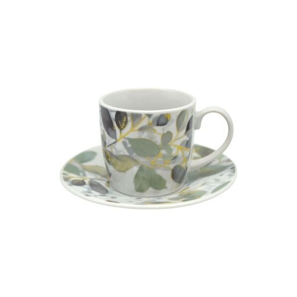 ΣΕΤ 6 ΦΛΥΤΖΑΝΙΑ ΚΑΦΕ ΠΟΡΣΕΛΑΝΙΝΑ 110ml ΜΕ ΦΥΛΛΩΤΟ ΣΧΕΔΙΟ ANKOR 848416