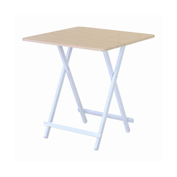 ΤΡΑΠΕΖΙ ΠΤΥΣΣΟΜΕΝΟ MDF 70x70x74εκ ΣΕ ΦΥΣΙΚΟ ΧΡΩΜΑ ΜΕ ΑΣΠΡΟ ΜΕΤΑΛΛΙΚΟ ΣΚΕΛΕΤΟ ANKOR 852871