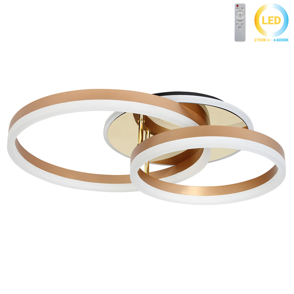 ΦΩΤΙΣΤΙΚΟ ΟΡΟΦΗΣ LED 124W ΧΡΥΣΟ 54Χ40Χ12εκ. ΚΑΙ Controller KESKOR 868453
