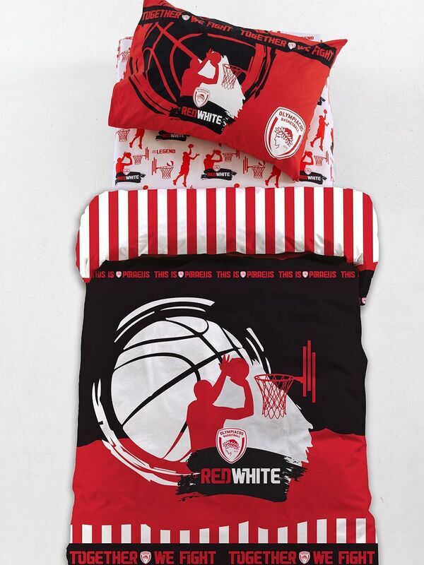 Palamaiki ΣΕΝΤΟΝΙΑ ΜΟΝΑ OLYMPIACOS 170Χ260 BC9 100% COTTON  9-020521-003