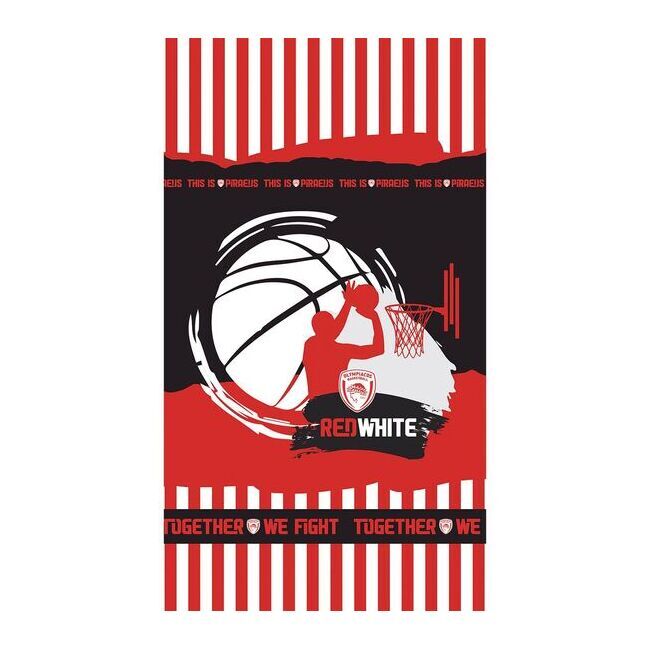 Palamaiki ΠΕΤΣΕΤΑ ΘΑΛΑΣΣΗΣ Beach Collection 90×160 NM OLYMPIACOS/2  9-810054-006
