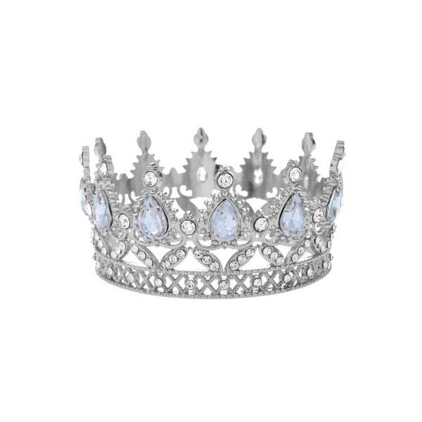 ΑΣΗΜΙ ΜΕΤΑΛΛΙΚΗ ΚΟΡΩΝΑ ΜΕ ΔΙΑΦΑΝΕΣ ΠΕΤΡΕΣ Φ10Χ4,5ΕΚ  ILIADIS  92031