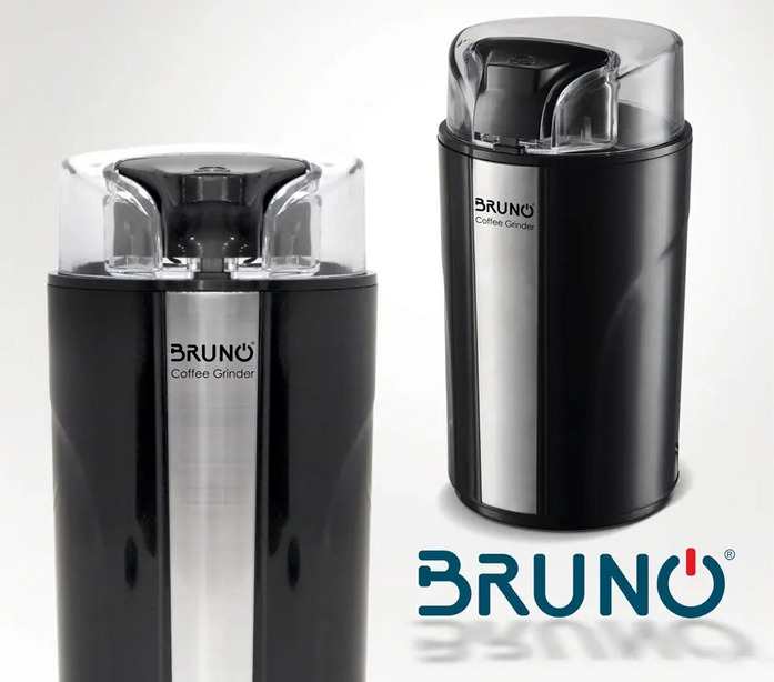 BRUNO ΜΥΛΟΣ ΑΛΕΣΗΣ ΚΑΦΕ 200W  INOX -ΜΑΥΡΟ  BRN-0094