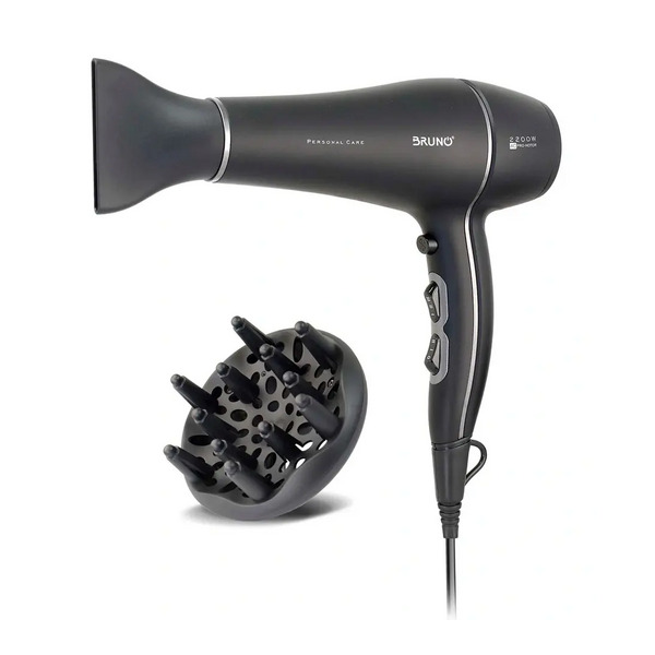 BRUNO ΣΕΣΟΥΑΡ ΜΑΛΛΙΩΝ AC  2200W ΜΕ ΦΥΣΟΥΝΑ ΜΑΥΡΟ  BRN-0155