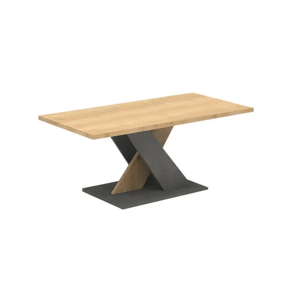 ΤΡΑΠΕΖΑΚΙ ΣΑΛΟΝΙΟΥ 110x55x47εκ. Marcello Megapap ΣΕ ΦΥΣΙΚΟ ΟΞΙΑΣ-ΓΚΡΙ ΑΝΘΡΑΚΙ GP028-0073,1