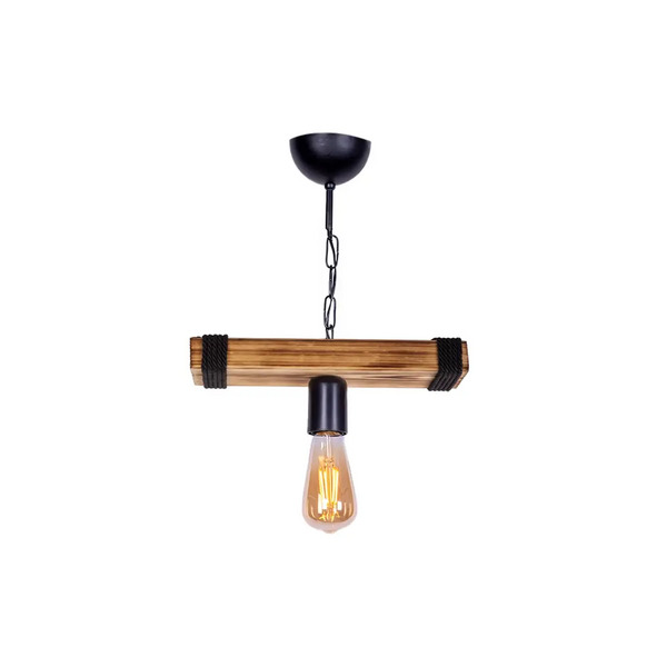 ΦΩΤΙΣΤΙΚΟ ΟΡΟΦΗΣ Mako Megapap E27 ΞΥΛΙΝΟ ΜΟΝΟΦΩΤΟ ΧΡΩΜΑ ΚΑΡΥΔΙ/ΜΑΥΡΟ 30x10x45εκ. GP036-0004,2