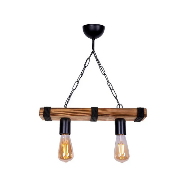 ΦΩΤΙΣΤΙΚΟ ΟΡΟΦΗΣ Mako Megapap E27 ΞΥΛΙΝΟ ΔΙΦΩΤΟ ΧΡΩΜΑ ΚΑΡΥΔΙ/ΜΑΥΡΟ 40x10x65εκ. GP036-0005,2