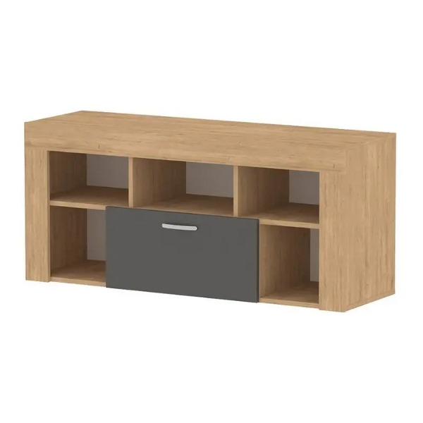 ΕΠΙΠΛΟ ΤΗΛΕΟΡΑΣΗΣ Midili Megapap 135x42x60,7εκ. ΧΡΩΜΑ Sapphire Oak-ΑΝΘΡΑΚΙ GP041-0082,1