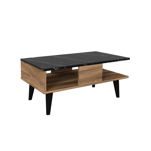 ΤΡΑΠΕΖΑΚΙ ΣΑΛΟΝΙΟΥ Andros Megapap ΧΡΩΜΑ ΚΑΡΥΔΙ – ΜΑΥΡΟ ΕΦΕ ΜΑΡΜΑΡΟΥ 90x54x39,6εκ. GP042-0241,1