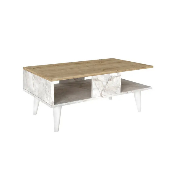 ΤΡΑΠΕΖΑΚΙ ΣΑΛΟΝΙΟΥ Andros Megapap ΧΡΩΜΑ SAPPHIRE OAK – ΛΕΥΚΟ ΕΦΕ ΜΑΡΜΑΡΟΥ 90x54x39,6εκ. GP042-0241,2