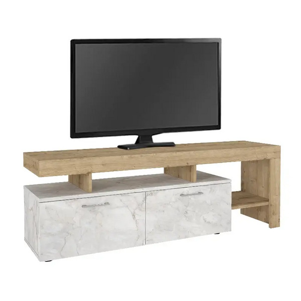 ΕΠΙΠΛΟ ΤΗΛΕΟΡΑΣΗΣ Acnes Megapap 160x40x53εκ. ΧΡΩΜΑ ΛΕΥΚΟ ΕΦΕ ΜΑΡΜΑΡΟΥ-Sapphire-Oak GP042-0242,4