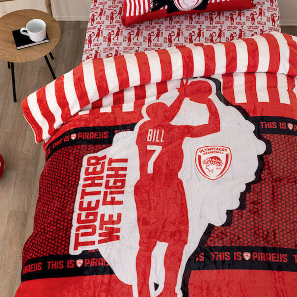 Palamaiki ΚΟΥΒΕΡΤΑ Fleece ΜΟΝΗ-ΗΜΙΔΙΠΛΗ 160×220 OLYMPIACOS DG