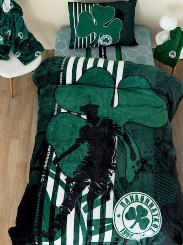 Palamaiki ΚΟΥΒΕΡΤΑ Fleece ΜΟΝΗ-ΗΜΙΔΙΠΛΗ 160×220 PANATHINAIKOS DG
