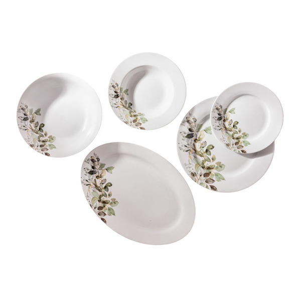 ΣΕΡΒΙΤΣΙΟ ΠΙΑΤΩΝ ΠΟΡΣΕΛΑΝΙΝΟ 20ΤΜΧ ΜΕ ΣΧΕΔΙΟ ΦΥΛΛΑ ΣΕ ΓΗΙΝΕΣ ΑΠΟΧΡΩΣΕΙΣ ANKOR R2407-20